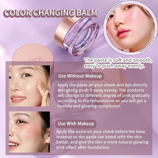 Moisturizing Blush Rouge Color Changing Blusher for Cheeks