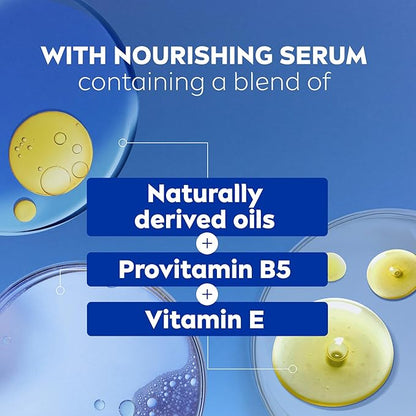 NIVEA Nourishing Botanical Blossom Body Wash with Nourishing Serum, Moisturizing Body Wash for Women, Enriched with Provitamin B5 and Vitamin E, 30 Fl Oz Bottle