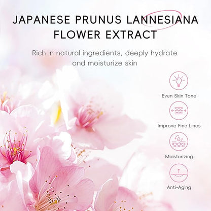 Sakura Skin Care Sets, Skin Care for Teens 10-12, Beauty Skincare Gifts Sets, Skin Care Routine Kit for Women, Hydrate, Oil Control, Glow Up, Travel Size -7 PCS