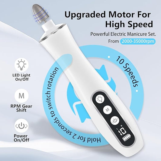Cordless Nail Drill, Portable 2000