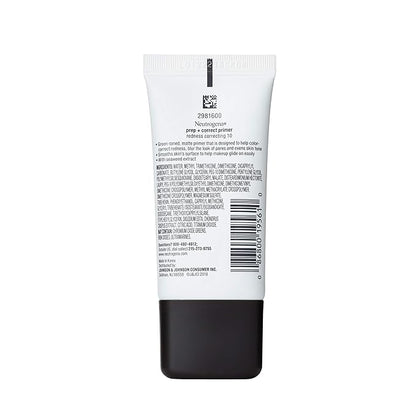 Neutrogena Prep + Correct Primer for Redness Correcting, Skin Tone, 1.0 oz