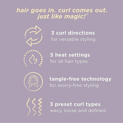 INFINITIPRO BY CONAIR Curl Secret Automatic Curling Iron - 3/4-inch Barrel - Hair Curler for All Hair Types and Lengths - Dual Voltage for Worldwide Travel