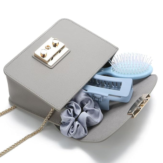 Bridesmaid Proposal Gifts 8pcs Mini Travel Brush bachelorette party accessories Cute hair Brush for Wedding Party Favors for Wedding Party Favors (White&Blue, 12pcs)
