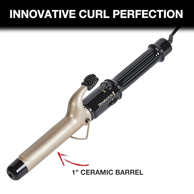 Remington Style Therapy 1” Curling Iron, Lasting Curls.