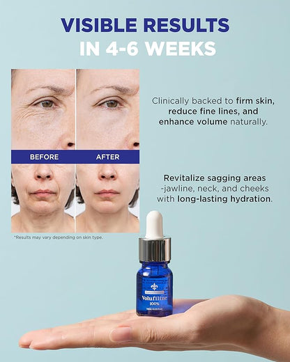 100% Volufiline Serum Skincare – Advanced Firming & Lifting Facial Ampoule from France Sederma, Intense Hydration & Skin Rejuvenation for Youthful, Perfect for Layering & DIY, 0.33 fl.oz (10ml)