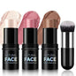 3 Pcs Cream Blush Contour Highlighter Stick for