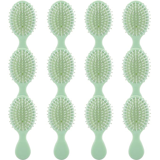 Bridesmaid Proposal Gifts 8pcs Mini Travel Brush bachelorette party accessories Cute hair Brush for Wedding Party Favors for Wedding Party Favors (Sage Green, 12pcs)