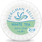 BERGMAN KELLY - Hotel Soap Bars - White Tea, 1 oz, 200 PK - Travel Size Luxury Bulk Amenities Bar Soap, Mini Individually Wrapped Round Soap - Small Toiletries for Airbnb, Motel, Guest Bathroom