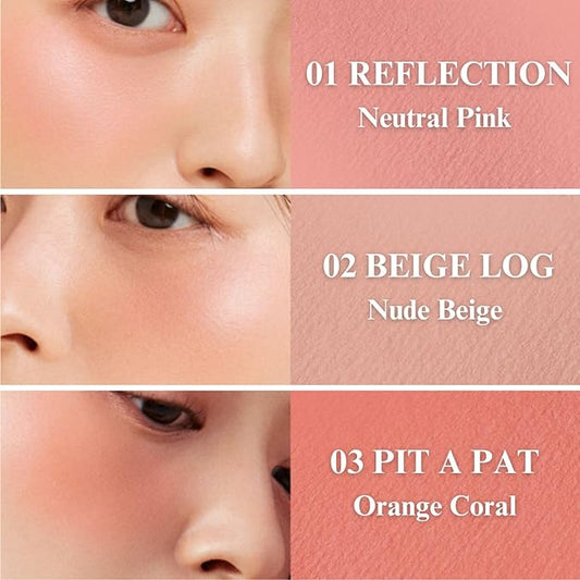 EGLIPS All Over Blusher - Multi-Use Cream Jelly Blush for Eyes & Cheeks Buildable and Blendable Texture with Shimmery Pearls Natural Korean Face Makeup (01 REFLECTION, 0.18 oz)