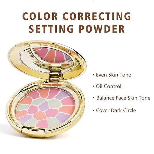 KYDA Color Correcting Setting Powder, Matte Finish, Correct Pressed Powder