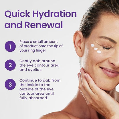 Optase LIFE Sensitive Eye Daily Renewal Cream, 15ml - Fast-acting, Preservative-free Hydrating Eye Cream for Dry, Sensitive Skin - Lightweight, Non-Sticky - With Ionized Water - Eye Doctor Approved