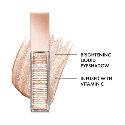 NYX PROFESSIONAL MAKEUP Ultimate Glow Shots, Liquid Eyeshadow, Long-Lasting Shimmer Eye Shadow with Vitamin C - Highkey Lychee