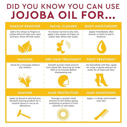 Desert Essence 100% Pure Jojoba Oil – 2 Fl Oz Moisturizer for Hair, Skin & Scalp | Makeup Remover & Aftershave Hydrator, Non-GMO, Vegan, Cold-Pressed, Anti-Flakiness & Non-Clogging Beauty Elixir