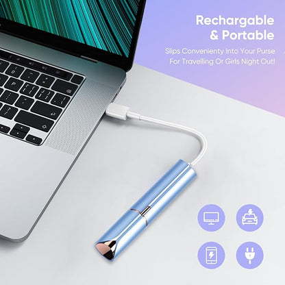 Facial Hair Remover for Women- as Seen on TV Painless Face Shaver -Mini Hair Remover, Electric Razor Shaver Portable Bikini Epilator for Lips, Chin, Armpit, Peach Fuzz, Fingers, Neck, Cheek