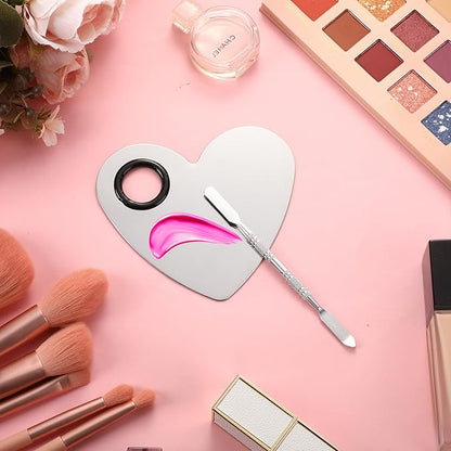 2 Pcs Stainless Makeup Mixing Palette,Tool for Mixing