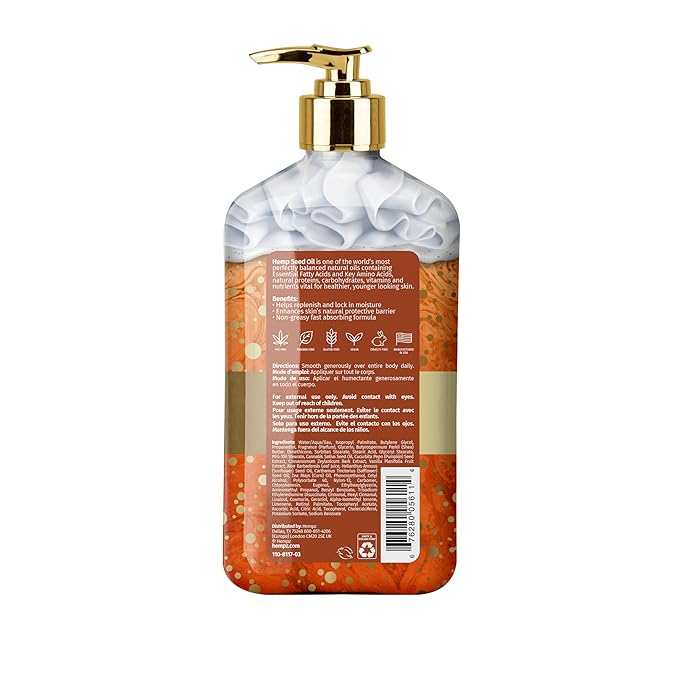 Hempz Limited Edition Pumpkin Spice & Vanilla Chai Herbal Body Lotion, for men or women, vegan and gluten free, 17 oz