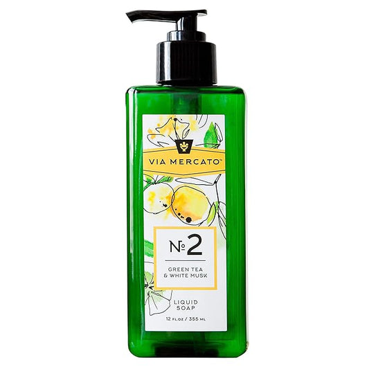 Liquid Soap, Shea Butter Enriched (12 oz), No. 2 - Green Tea & White Musk