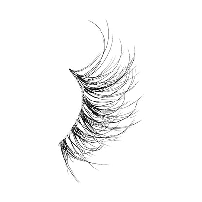 KISS The New Natural Effortless Minimal Look False Eyelashes 12mm, Half Strip Lash Single Pack, NNH01, 1 Pair