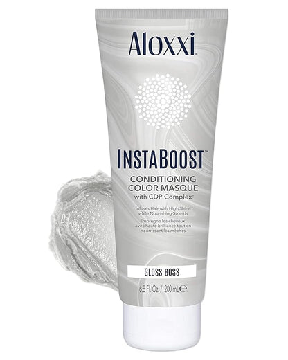 ALOXXI InstaBoost GLOSSY Color Depositing Conditioner Mask – Instant Temporary Hair Color Dye - Hair Color Masque for Deep Conditioning (Gloss Boss), 6.8 Fl Oz