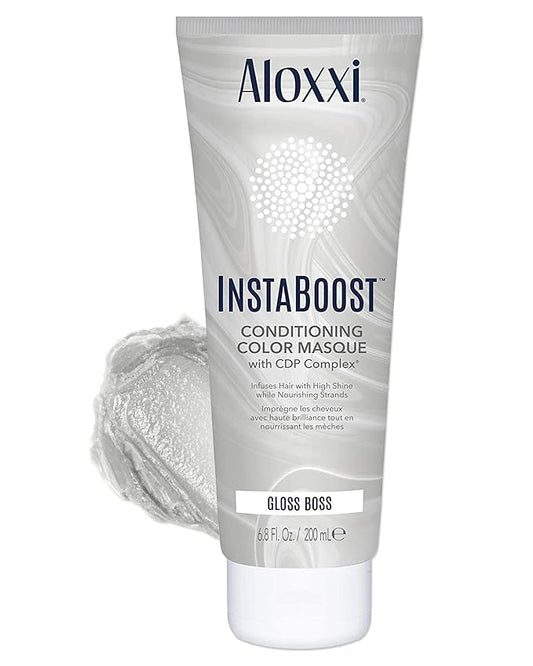 ALOXXI InstaBoost GLOSSY Color Depositing Conditioner Mask – Instant Temporary Hair Color Dye - Hair Color Masque for Deep Conditioning (Gloss Boss), 6.8 Fl Oz