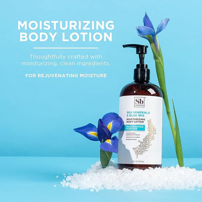 Soapbox Body Lotion, Sea Minerals & Blue Iris Moisturizing Body Cream, Vegan, Natural & Cruelty Free Hydrating Hand Lotion Refill for Dry Skin - Gallon Size for Home & Professional