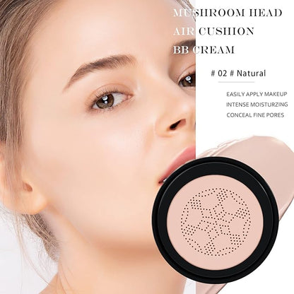 Ownest Mushroom Head Air Cushion BB Cream, Concealer Base Primer-Natural