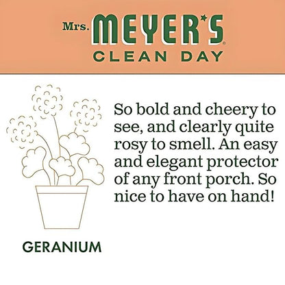 MRS. MEYER'S CLEAN DAY Liquid Hand Soap Geranium 12.5 Fl Oz (Pack of 9)