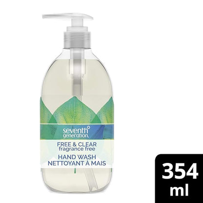 Seventh Generation Hand Wash, Free and Clear, 12 Ounce