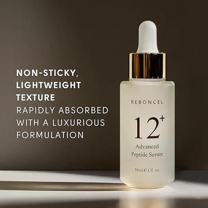12+ Advanced Peptide Collagen Serum for Wrinkles, Elasticity, Korean skincare Anti-aging concentrated face serum (1 Fl.oz, 30mL)