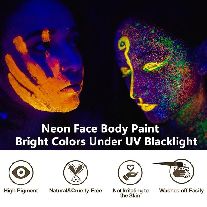 Go Ho Neon Yellow Body Paint 2.37oz