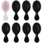 Bridesmaid Proposal Gifts 8 Pieces Mini Travel Hair Brush, White&Black, for Wedding Party Favors