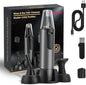 AREYZIN Nose Hair Trimmer for Men,Rechargeable Ear and Nose Trimmer Kit,Professional Painless Eyebrow Facial Hair Clipper, IPX7 Waterproof,Dual Edge Blades Easy Cleansing,Dark Gray