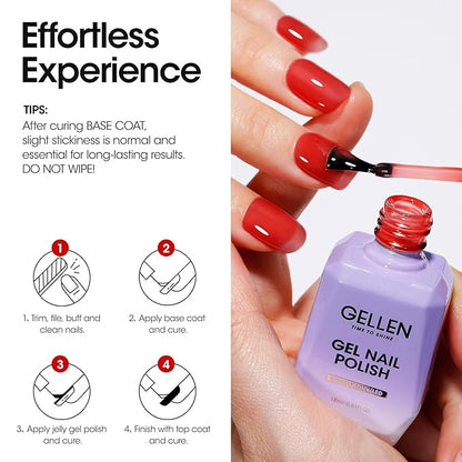 Gellen Red Gel Nail Polish