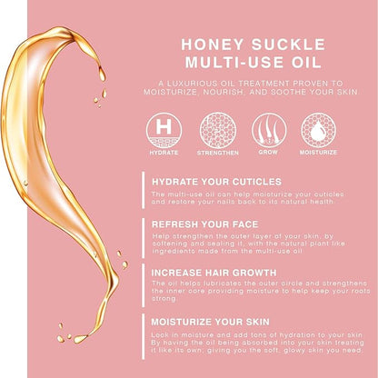 Multi-Use Face, Body & Hair Oil - Hydrates Skin, Restores Shine - With Apricot, Coconut Oil & Vitamin E - 4 Fl Oz