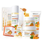 Turmeric Soap Skincare Set with Honey Face Sheets Mask,Hydrating Travel Size Turmeric Face Wash,Moisturizing Face Toner & Face Serum & Face Cream,Eye Cream Skin Care Gift Set for Women（9PCS)