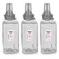 GOJO Antibacterial Foam Handwash, Plum Fragrance, 1250 mL Soap Refill ADX-12 Push-Style Dispenser (Pack of 3) - 8812-03