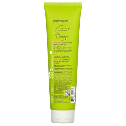 Pacifica Kale Detox Face Wash for Oily & Acne-Prone Skin, Deep Cleansing Facial Cleanser & Makeup Remover with Super Greens Kale, Seaweed & Clay, 5 fl oz –Clean Beauty, Vegan & Cruelty-Free