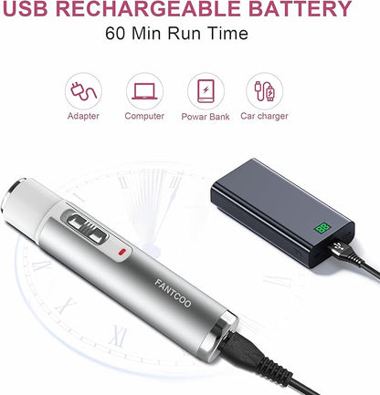 Electric Razor for Women,Hair Trimmer for Face Nose Eyebrow Beard Mustache Arm Leg Armpit Bikini,Painless Rechargeable Portable 5 in 1 Lady Body Shavers Set