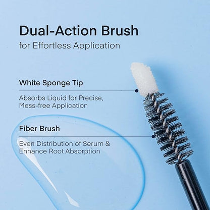 Natural Eyelash Serum with Eyebrow Serum Set - Boost Eyelash Growth Enhancer for Longer, Thicker, Fuller-Looking Lashes and Brows - Gentle & Effective Formular [3 mL + 5mL]