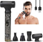 Electric Shaver for Men & Women, 2025 Wet Dry Cordless Razor with LED Display, Rechargeable Hair Remover with 4 Grooming Heads for Face, Body, Bikini, Nose, Legs and Eyebrows (Black)