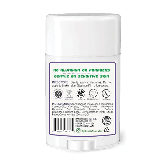 Fresh Monster Natural Deodorant for Kids and Teens I Aluminum-Free, Paraben-Free and Hypoallergenic I Dermatologist Tested I 24-Hour Protection I Gummy Burst I 1.76 oz I 3 Pack