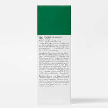 Mediheal Teatree Calming Serum 1.35 fl.oz - Skin Calming and Sebum Care & Deep Moisturization - with Hyaluronic Acid