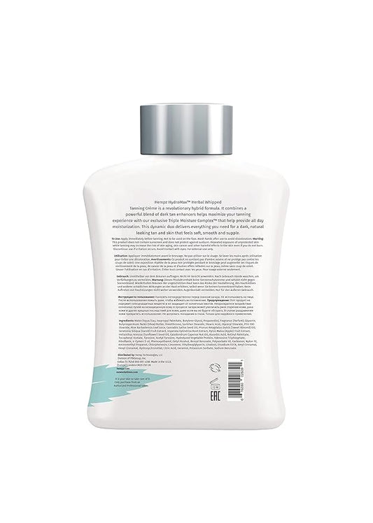 HEMPZ Hydromax Maximizer - Herbal Moisturizing Self Tanning Lotion for Tanning Beds, Beach, Sun 13.5 Fl OZ