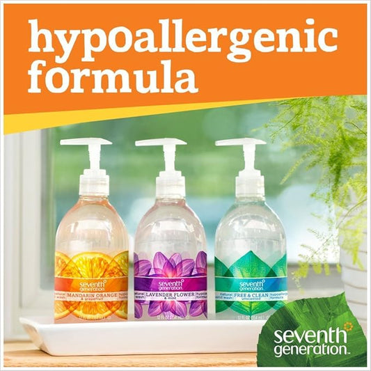 Seventh Generation Hand Wash, Lavender Flower and Mint, 12 Ounce (Pack of 6)