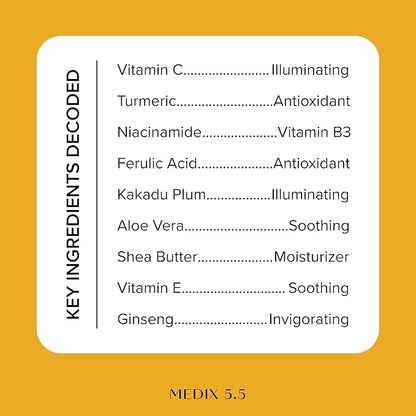 Medix 5.5 Vitamin C Cream Brightening Body Lotion & Face Moisturizer | Anti Aging Vitamin C Lotion For Women & Men Helps Soften The Look Of Dark Spots, Wrinkles, & Uneven Looking Skin Tone, 15 Fl Oz
