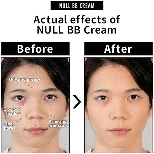 NULL [Matte Finish] mens BB Cream, Mens concealer, Japan (Ochre) 7oz
