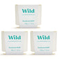Wild - Refillable Deodorant - Fresh Cotton & Sea Salt Refill Trio Pack - Vegan - Aluminum Free - Long Lasting Protection - 3 Pack of 1.41oz Refills