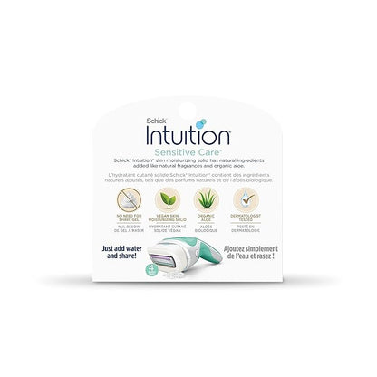INTUITION Schick Refill, Razors for Women Sensitive Skin | Intuition Razor Blades Refill with Organic Aloe, Razor Refills , 6 Count (Pack of 1)