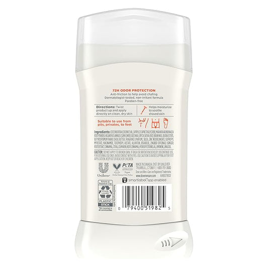 Dove Men+Care Whole Body Deodorant Shea Butter & Cedar For 72H Odor Protection from pits, privates, to feet 3 oz