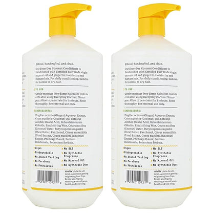 Alaffia EveryDay Coconut Conditioner, Coconut Lime 32 FZ (Pack of 2)